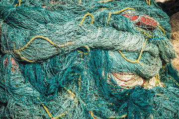 Fishing nets close up texture