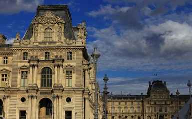 Fototapeta na wymiar View of the Louvre Museum, Paris - France