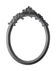 plaster frames for a picture, a photo, and a mirror  isolated on white background 