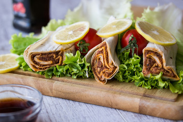 Cig kofte durum / Shawarma / Turkish food