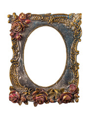plaster frames for a picture, a photo, and a mirror  isolated on white background 