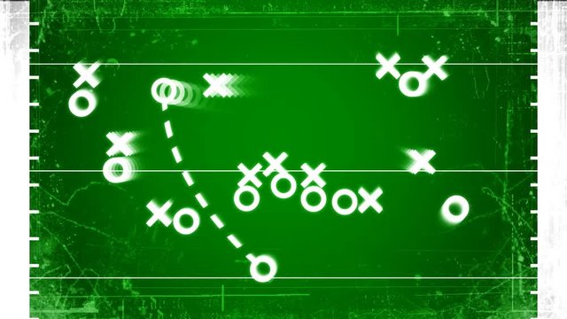 An animated football playbook that reveals on, and reveals off.