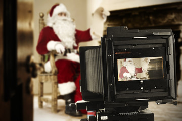 santa claus and camera 