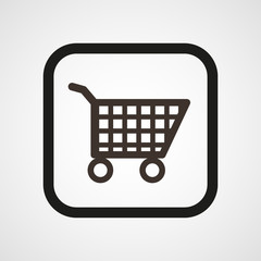 Shop Basket Icon Flat Simple Vector illustration