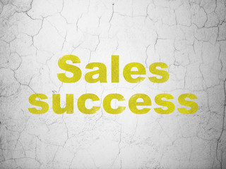 Marketing concept: Sales Success on wall background