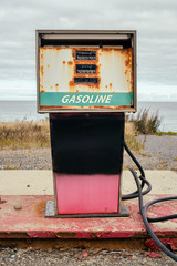 Old dirty gas station