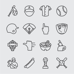 Baseball line icon