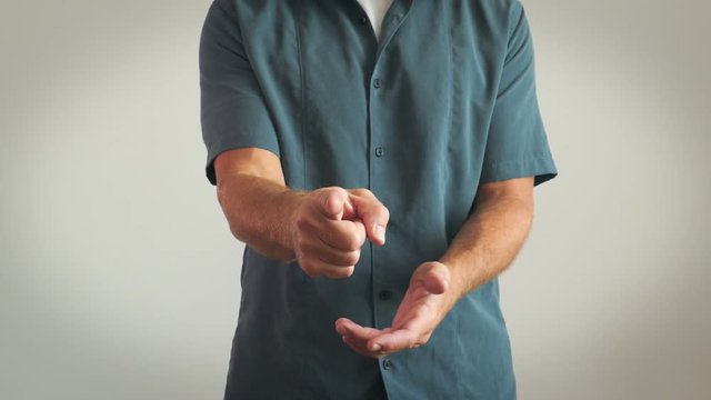 Positive Man Clapping And Pointing