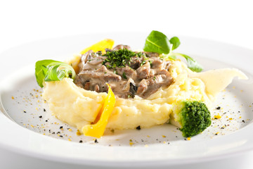 Beef Stroganoff with Mashed Potato