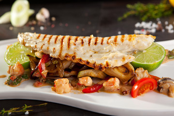 Fillet of Seabass with Vegetables