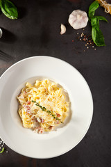 Fettuccine Carbonara with Parmesan