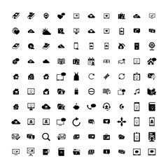 Fototapeta na wymiar Set of 100 Universal Icons. Business, internet, web design.