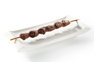 Asian Style Skewered Chicken Heart