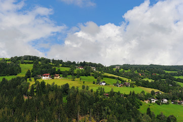 Naklejka premium Idyllic landscape in the Bavarian Forest. Germany