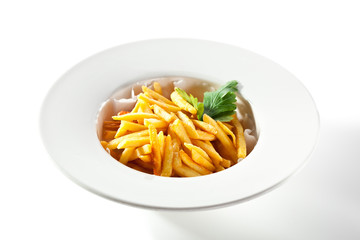 French Fries over White