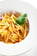 French Fries over White