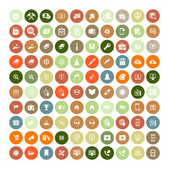 Set of 100 Universal Icons. Business, internet, web design.