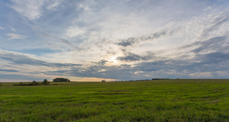 Autumn Sunset in the field