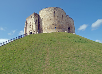 Fototapeta na wymiar Clifford's Tower, the keep and remaining part of the original York Castle, York, North Yorkshire, England