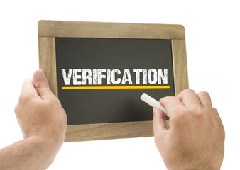 Verification - Hand writing on chalkboard