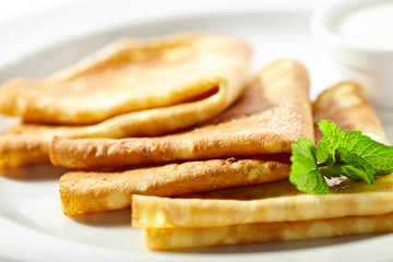 Crepes with Sour Cream