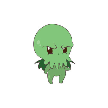 Cute Cthulhu being mad