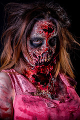 Zombie girl portrait
