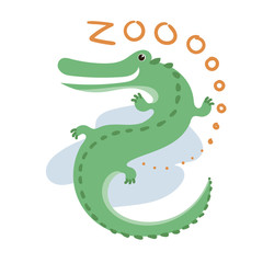 Cute Vector Zoo Animal. Kawaii eyes and style.