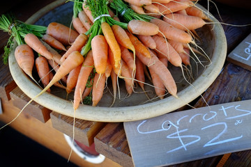 Pile of Fresh Carrots for Sale