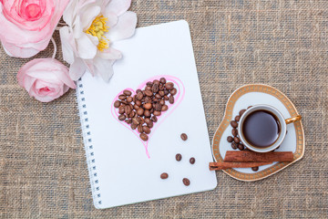 Morning coffee and ebook