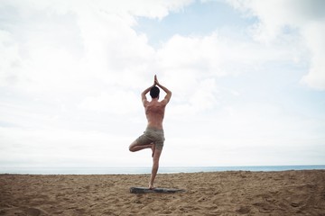 Man performing yoga