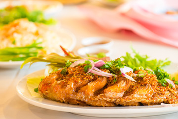 Fried Fish with Chili Sauce