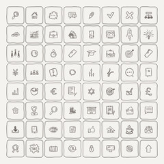 Universal Doodle Icons For Mobile and Web