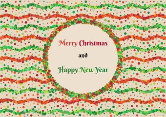 background with color dots and christmas wish