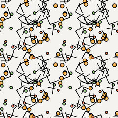Hand drawn doodle seamless pattern.