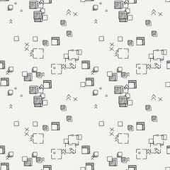 Obraz premium Hand drawn doodle seamless pattern.