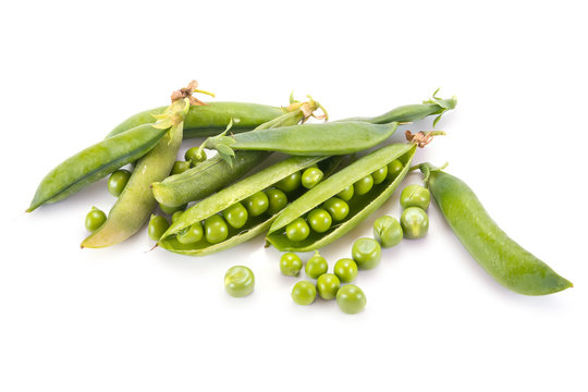 Pods of green peas