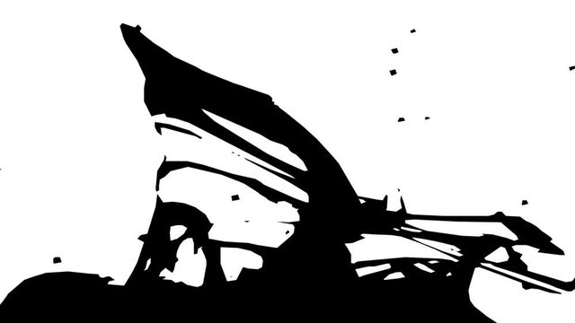 A 15 second clip of abstract ink over a white background. HD 1080i.