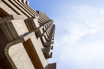 brick building brutalist architecture in valencia