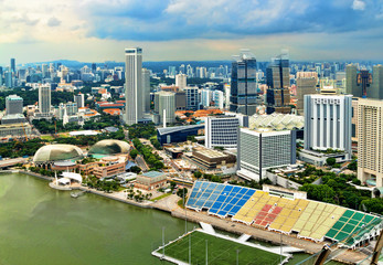 Fototapeta na wymiar Landscape of Singapore city.