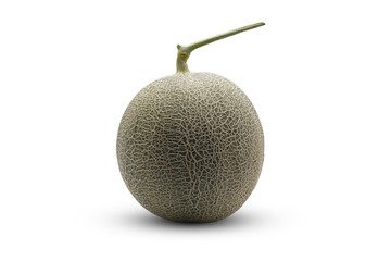 fresh melon from japan isolated on the white background
