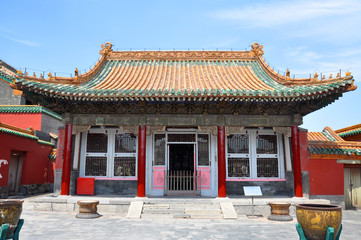 Yihe Hall in the Shenyang Imperial Palace (Mukden Palace), Shenyang, Liaoning Province, China.  Shenyang Imperial Palace is UNESCO world heritage site built in 400 years ago.