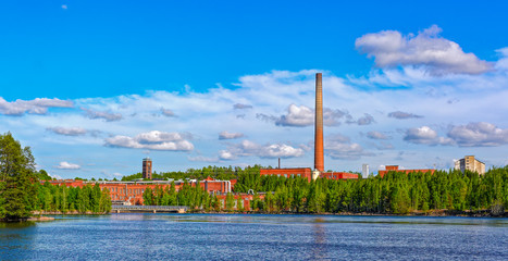 Fototapeta premium Papermill in Kuusankoski, Finland