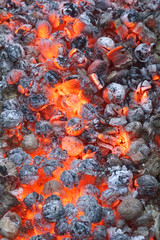 Obraz na płótnie Canvas Burning coals