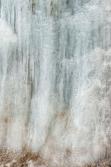 Frozen waterfall background