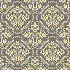 Seamless Damask Vector Background