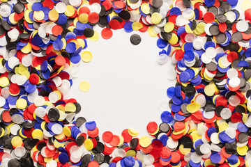 Party confetti background with copy space
