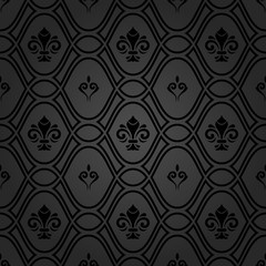 Seamless Vector Pattern With Royal Lily