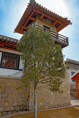 Fototapeta na wymiar Winter in Temple of Meng Jiangnu, China