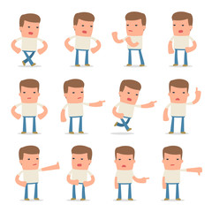 Set of Angry and Wrathful Character Customer abuses and accuses